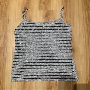 Gray Loft Sequin Tank